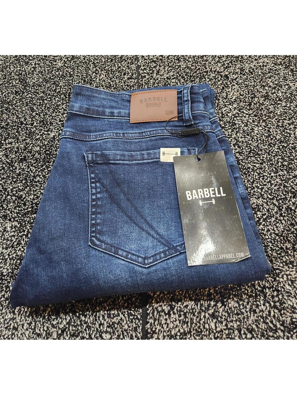 Barbell Apparel Jeans Women Size 30 Blue Straight Slim Athletic Fit Denim New
